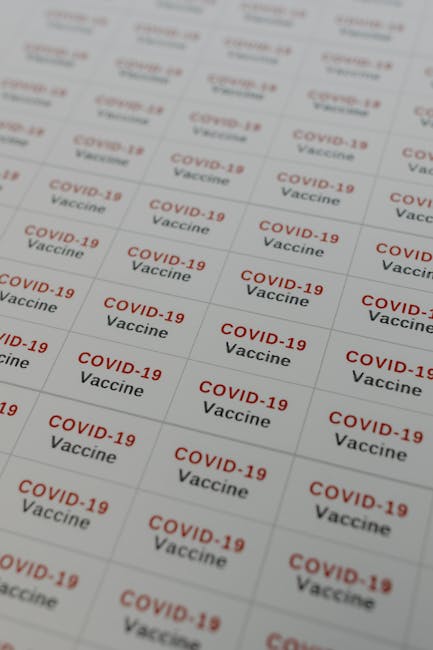 COVID-19 Vaccine label sheet
